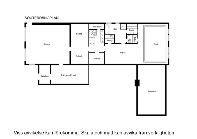 Planritning Souterrängplan