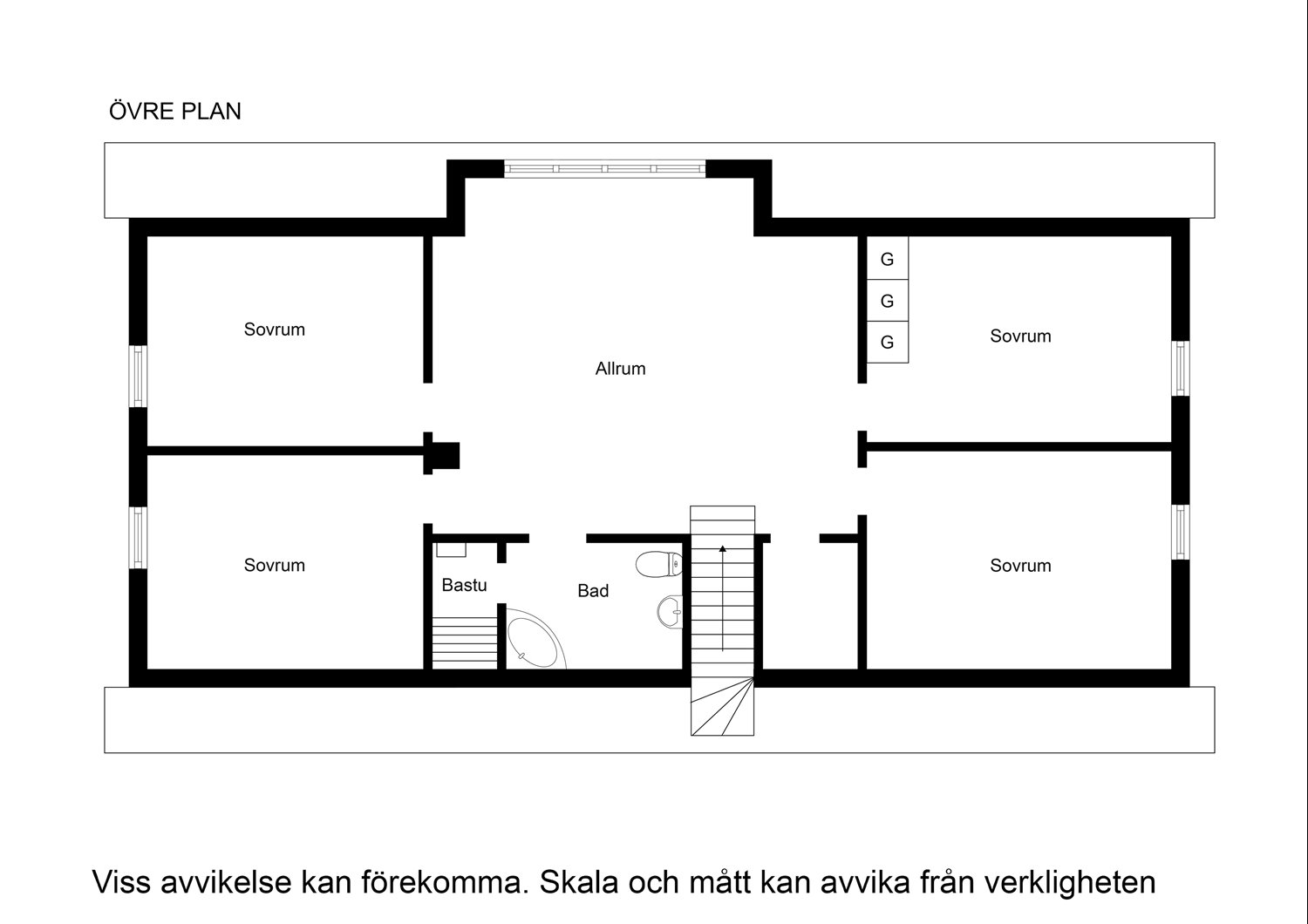 Planritning övre plan