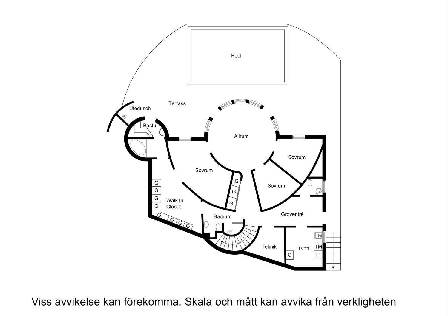 planritning Nedre Plan